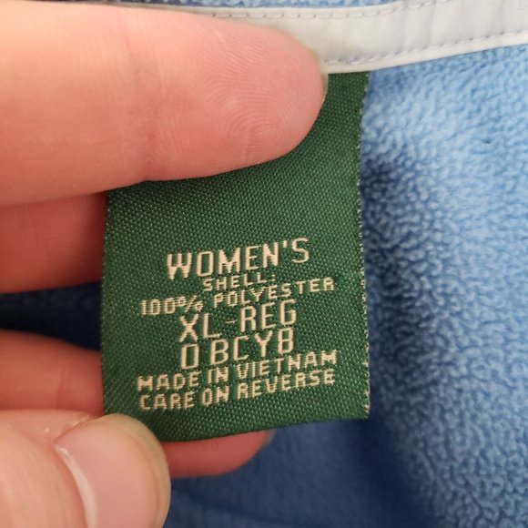 Ll Bean Womens Trail Model Waterproof 3 In 1 Jacket Size XL Blue Hooded Pockets - Picture 4 of 16